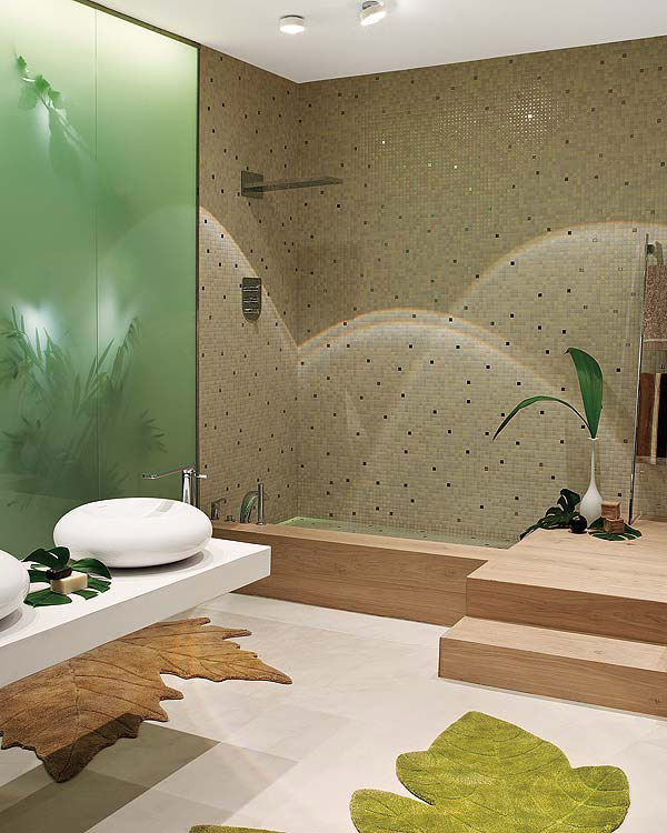 Мозаичный ремонт в ванной комнате 