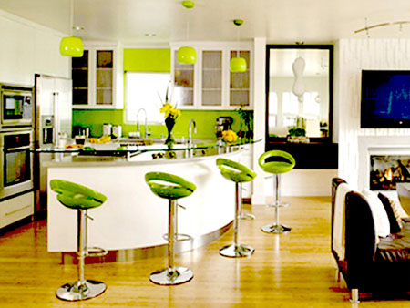 Зеленый в дизайне кухни