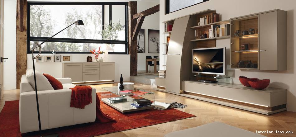 Современный дизайн гостиной мебели