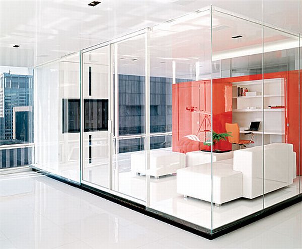 Дизайн интерьера квартиры из стекла 