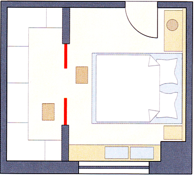 Раздвижные перегородки - зонирование комнат 